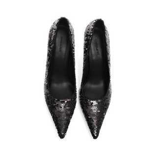 DYMONLATRY 设计师品牌  女鞋  珠片中跟鞋 欧美/休闲/舒适 JDesigner 黑 38