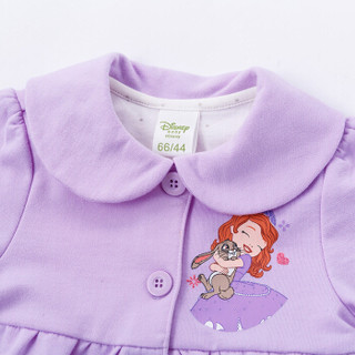 迪士尼（Disney）童装女童外套娃娃领秋装宝宝衣服索菲娅公主荷叶袖开衫183S1041 紫色 3岁/身高100cm
