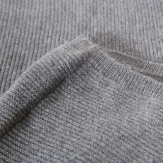 新款落肩袖横纹新款山羊绒一字领女套头衫针织衫羊绒衫女 282076 豆灰