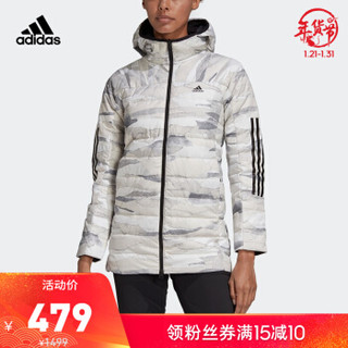 adidas 阿迪达斯 REV AOP 11/11 FR6637 女子中长款羽绒服