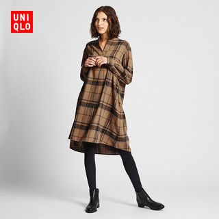 UNIQLO 优衣库 420841 法兰绒A字型连衣裙