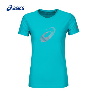  ASICS 亚瑟士 155016-8098 女士印花短袖透气舒适运动T恤 
