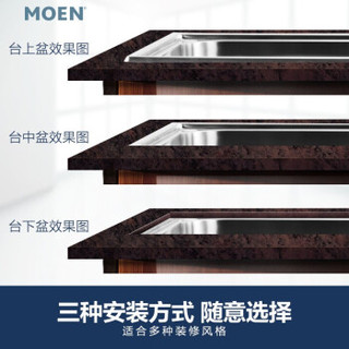 MOEN 摩恩 28121 水槽+GN68002拉伸式龙头套装 80cm双槽+抽拉龙头