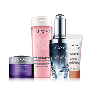 LANCOME 兰蔻 小样4件套（小黑瓶20ml+ 粉水50ml+ 防晒霜10ml +面霜15ml）