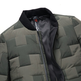 凯撒KAISER 秋冬季韩版男士短款加厚品牌羽绒服休闲时尚外套KSYR88317 绿色 195