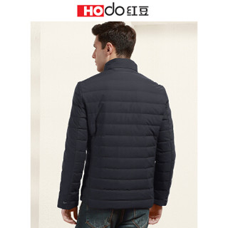 红豆 Hodo 男装 羽绒服男2018秋冬新品简约商务系列时尚立领休闲羽绒服 S1黑色 170/88A