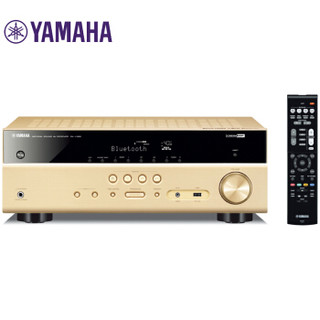 雅马哈（Yamaha）RX-V385 音响 音箱 家庭影院 5.1声道AV功放机 4K 杜比 DTS 蓝牙 USB 金色