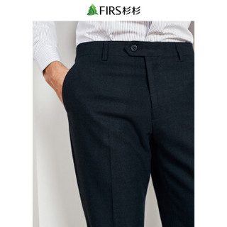 杉杉（FIRS）西裤男 商务休闲暗细条加厚保暖西裤 STK38H001-2深灰 98