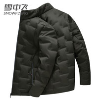 雪中飞 羽绒服男2019新款时尚休闲立领羽绒外套  X90141029F 叶绿色 175