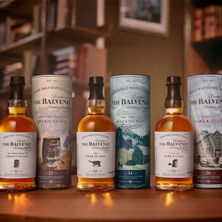 百富（The Balvenie）洋酒  故事系列 12年+14年+26年 单一麦芽苏格兰威士忌700ml*3