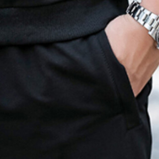 俞兆林（YUZHAOLIN）卫衣套装 男士时尚休闲纯色运动长袖卫衣911-TZ15黑色L