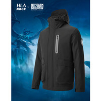 HLA海澜之家羽绒服男2019冬季新品暴雪娱乐合作系列魔兽连帽羽绒服HWRAJ4R119A黑色(N6)165/84A(46) cz