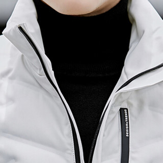 北极绒（Bejirong）羽绒服男 2019冬新款男士时尚羽绒服韩版修身百搭保暖上衣男 QT701A-8001 白色 M