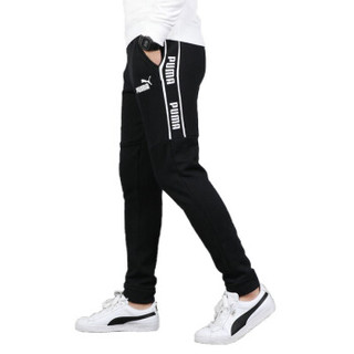 彪马 PUMA 男子 针织长裤 Amplified Pants FL 运动裤 580950 01黑色抓绒 L码