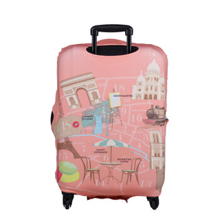 LOQI行李箱保护套 防水防雨防尘耐磨 时尚旅行拉杆箱保护套 艺术系列 巴黎 L码