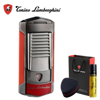 Tonino Lamborghini 德尼露·兰博基尼打火机充气打火机蓝焰直冲防风打火机生日节日礼物TTR009001黑加红