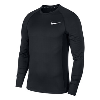 耐克NIKE 男子 紧身衣 健身 NP TOP LS SLIM 长袖T袖 BV5595-010黑色L码