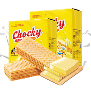 泰国进口 CHOCKY/比斯奇果屋巧客 黄油味夹心威化饼干（10g*15袋）/盒150g 早餐下午茶 办公室点心