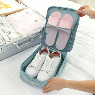川诺 可套拉杆箱鞋包 旅行便携收纳防水防尘鞋袋整理包手提鞋盒 3303韩国蓝