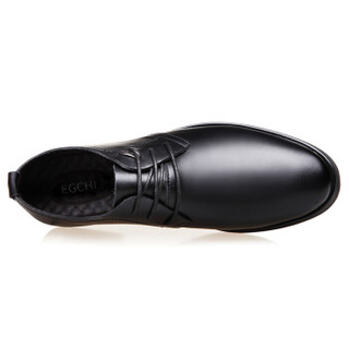 宜驰 EGCHI 正装男士皮鞋子商务休闲透软舒适耐磨工作 K9620 黑色 41