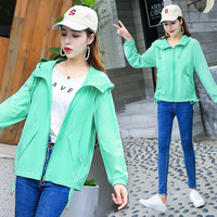 AUDDE 2019秋季新品女装短外套女韩版宽松百搭洋气质早秋款网红上衣潮 GZZQYD1922 亮绿色 2XL