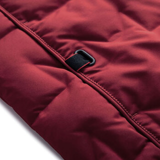 南极人冬装新款可脱卸领羽绒服男士时尚短款薄羽绒上衣外套潮 MYJ80223 红色 190/104A