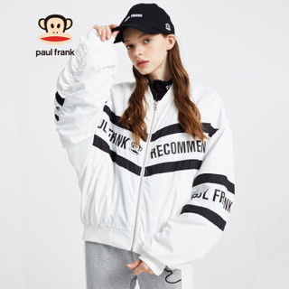 Paul Frank/大嘴猴 2019秋季新款夹克女ins落肩袖外套休闲棒球服 PFCCO193343W 白色 L