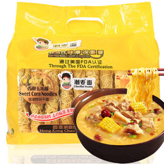 HONGWEI 弘威 潮麦 港式火锅面条 方便速食凉拌面   香甜玉米面750g