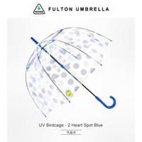 富尔顿|FULTON英国进口女王御用鸟笼伞透明雨伞UV防晒防紫外线长柄伞 UV Birdcage-2 Heart Spot *3件