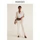 MANGO 芒果 51013711 绉绸面料白衬衫