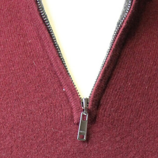 ERDOS鄂尔多斯 男半高领双提套衫 E186A0118 深紫红 L