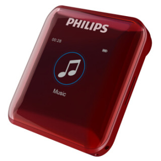 飞利浦(philips)sa2816 时尚hifi mp3音乐播放器 红色