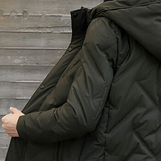 北极绒（Bejirong）羽绒服男 2019新款中长款男士连帽青年冬季加厚外套男 A102-DS275 黑色 2XL
