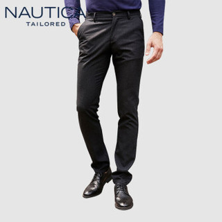 诺帝卡 NAUTICA 2019秋冬新款西裤男士修身商务时尚休闲长裤NXK95027 深灰 38