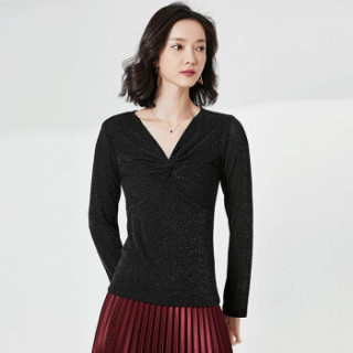 商品joy of joy 京东女装2019秋冬新款网纱打底衫女韩版修身长袖百搭