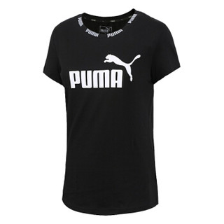 彪马PUMA 女子 休闲 T恤 AMPLIFIED 短袖 844635 01黑色M码