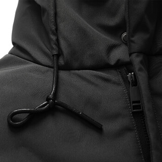 鸭鸭（YAYA）羽绒服男2019冬季新款时尚休闲温暖中长款连帽大衣外套GSYR8107 黑色 L
