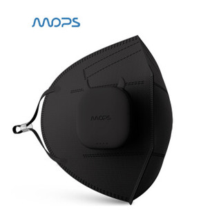 MOPS 动力口罩黑款  防PM2.5防尘防雾霾 电动口罩跑步口罩时尚黑色口罩  口罩耗材为一次性