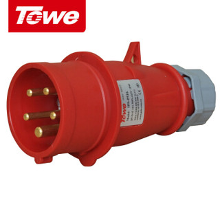 同为（TOWE）16A工业连接器工业插头/机房PDU航空插头5芯公头