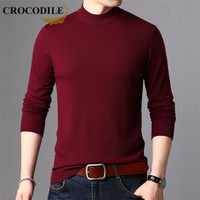 鳄鱼恤（CROCODILE）羊毛衫 男士2019秋冬时尚潮流圆领套头毛衣 721-1-X8010 红色 170/110