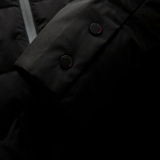 南极人冬装新款可脱卸领羽绒服男士时尚短款薄羽绒上衣外套潮 MYJ80223 黑色 175/92A