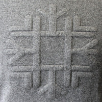 ERDOS鄂尔多斯 男圆领立体提花套衫 E186A0107 深灰 M