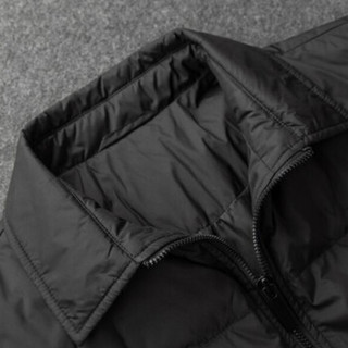 金盾（KIN DON）羽绒服 男2019冬季新款休闲百搭韩版潮流立领后背印花加厚保暖外套 D220-B555 黑色 3XL