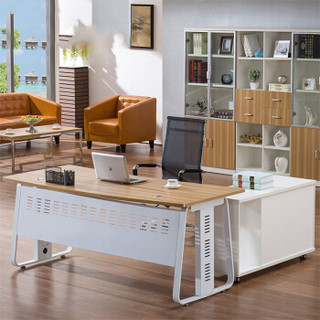 卡奈登 现代时尚办公桌简约主管桌经理电脑桌办公家具 1.4*0.7*0.75米（不含柜）XYJ0704