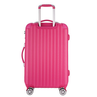 旅行之家（Travelhouse）T8188 拉杆箱飞机轮密码箱子托运行李箱包24英寸玫红色