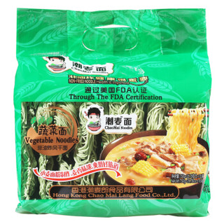 HONGWEI 弘威 潮麦 蔬菜面 港式素食面条非油炸 蔬菜面750g