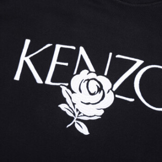 商品kenzo 高田贤三 女士黑色logo图案棉质连帽卫衣运动衫 f95 2sw780