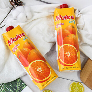 超星选京东联名款 泰国进口果汁饮料 玛丽（Malee）橙汁饮品 1L*4瓶 整箱礼盒装