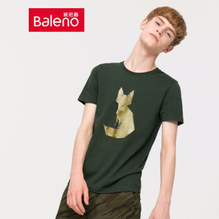 班尼路（Baleno）T恤男 2019年棉质印花短袖上衣宽松打底衫男士短袖t恤 88902286 G23 M