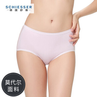 SCHIESSER德国舒雅女士内裤莫代尔高腰三角内裤 30/2070S 粉红 XXL